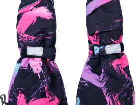 Варежки текстильные для девочек