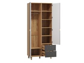 Распашной шкаф Теджонс 2-93x224 Ромб Графитовый