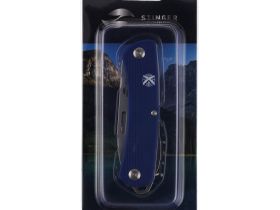 Нож перочинный Stinger 103 мм, 10 функций, синий, в блистере