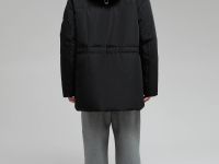 Пуховое пальто с накладными карманами