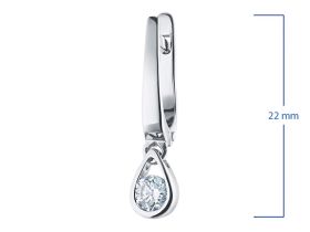 Серьги из белого золота с бриллиантами э4001сг07120600