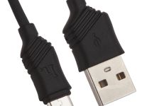 Зарядное устройство Hoco C12 USB/USB с кабелем microUSB 12 Вт Чёрное