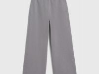 Широкие трикотажные брюки для девочек, Серый