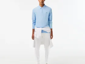 Мужское поло Lacoste с длинными рукавами