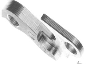 Держатель заднего переключателя "петух" Meta №43 фрезерованный (серебристый)