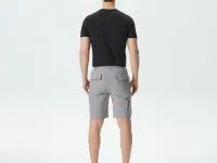 Мужские шорты Lacoste из смеси хлопка и льна