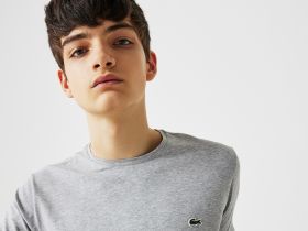 Мужская футболка Lacoste приталенного кроя