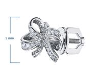 Пусеты из белого золота с бриллиантами э4701пс07182800