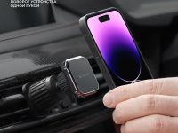 Автомобильный держатель Deppa (55198) Mage Air 3/поворот телефона 360° (черный)