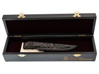 Авторский нож Сова, сталь мозаичный дамаск, подарочная шкатулка