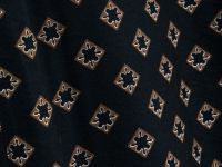 Прямые брюки с принтом, Черный