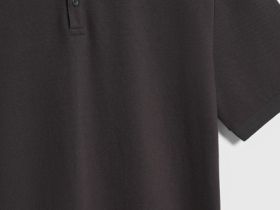 Поло с воротником-стойкой, Коричневый