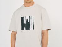 Футболка с принтом и патчем, Белый