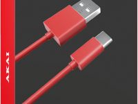 Кабель Akai CE-465R USB / USB-C 1 м Красный
