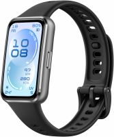 Умные часы HUAWEI Band 11 алюминевые тёмно-серые, с чёрным ремешком