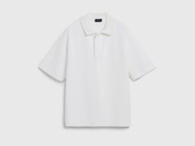 Поло свободного силуэта, Белый