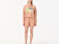 Женская короткая толстовка Lacoste с капюшоном