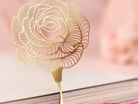 Закладка для книг с кисточкой "Императорская роза" (латунь, нейлон)