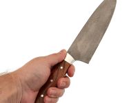 Нож шефа кухонный MT-42, бубинго, кованая сталь Х12МФ