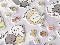 Наклейки объемные MESHU "Cute kittens", 10*23 см, пакет европодвес