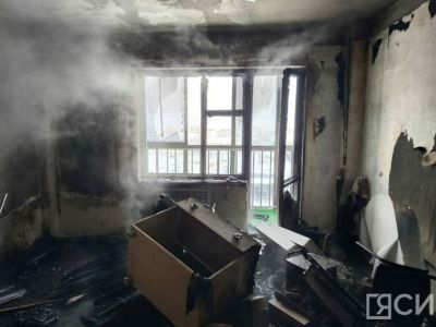 В Якутске в новостройке по улице Петра Алексеева произошел пожар