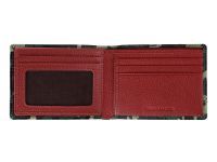 Портмоне ZIPPO, зелёно-чёрный камуфляж, натуральная кожа, 11,228,2 см