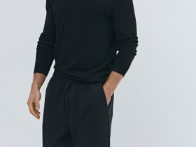 Широкие брюки на кулиске, Черный