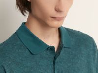 Поло из хлопка с цветочным принтом