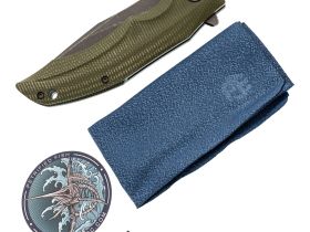 Складной нож Petrified Fish Hairtail, сталь K110, рукоять микарта