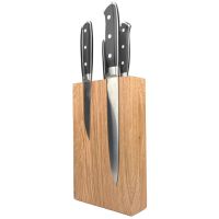 Подставка настольная магнитная для 6 ножей Woodinhome KS003SON, дуб