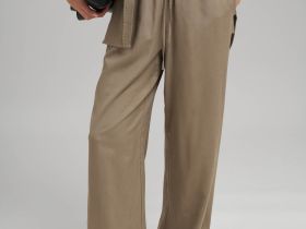 Свободные брюки со льном