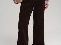 Брюки прямого кроя из вельвета