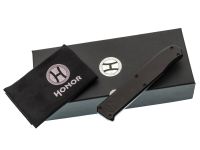 Фронтальный нож Honor Zeus, сталь 10Cr15CoMoV, рукоять алюминий/титан, черный