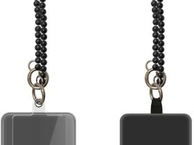 Шнурок Krutoff Бусы для телефона и ключей 1,1 м Чёрный