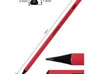 Карандаш чернографитный Acmeliae HB, трехгранный, черное дерево, корпус неоновый