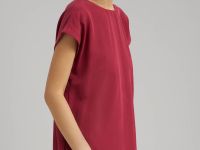 Трикотажное платье со льном