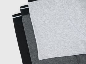 Трусы для мальчиков, 3 шт., Серый