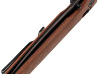 Складной нож SRM Terrier 258L-MN2, сталь 140Cr, рукоять коричневая микарта