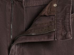 Прямые джинсы со средней посадкой, Коричневый