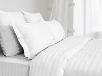 Постельное белье White, страйп-сатин 40961-1