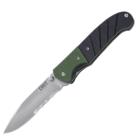 Полуавтоматический складной нож Ignitor Veff Serrations™, CRKT 6855, сталь 8Cr14MoV Satin Combo Edge, рукоять стеклотекстолит G10