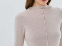 Лонгслив с шерстью, Бежевый