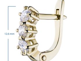 Серьги из желтого золота с бриллиантами э0301сг07070100