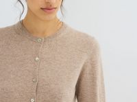 Укороченный кардиган на пуговицах, Бежевый