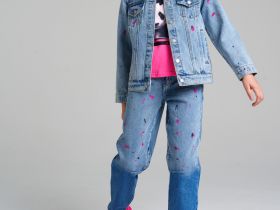 Куртка текстильная джинсовая для девочек