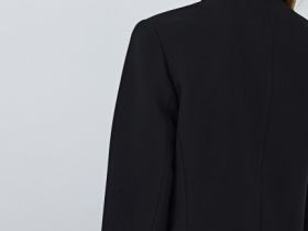Двубортный жакет, Черный