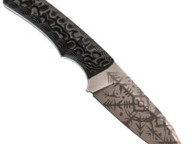 Нож Pocket Wolf Кело, сталь AUS-10, рукоять G10, серый с рисунком