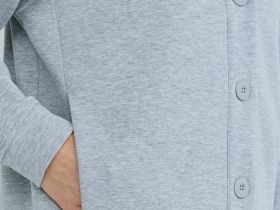 Кардиган с вышивкой, Серый