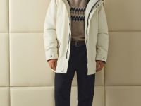 Удлинённая парка с капюшоном, Белый