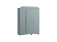 Распашной шкаф Велди 3-135x192 Серо-зеленый